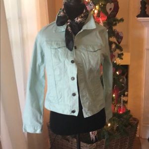 Mint Green Talbots Jean Jacket SP